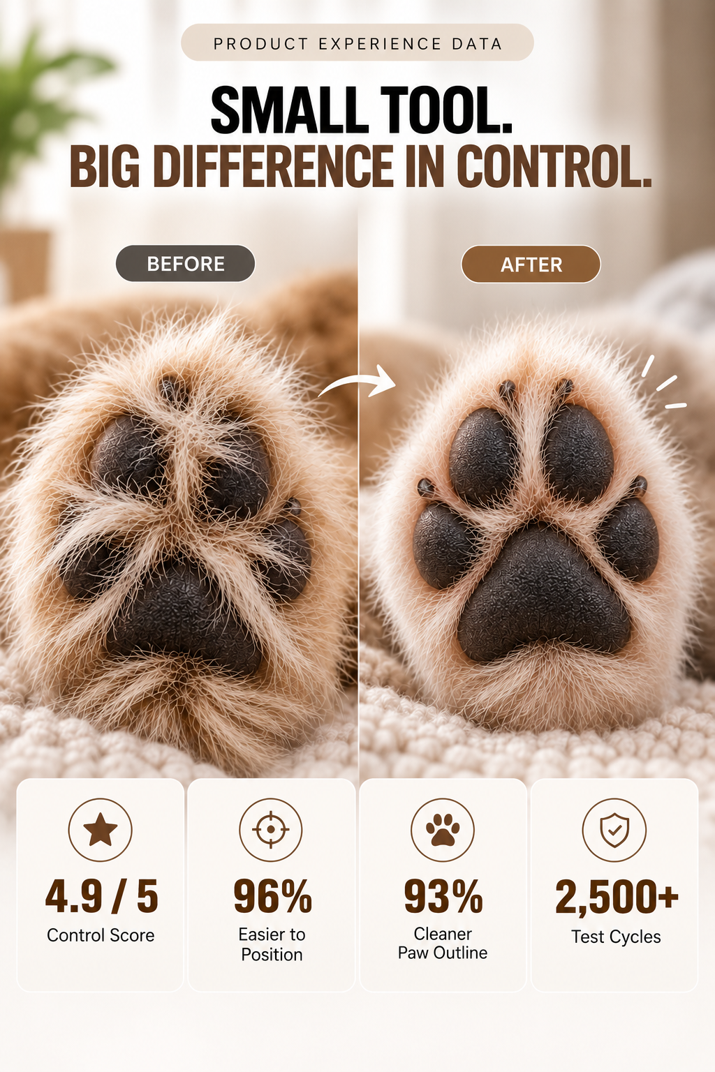 BILLHOL® Precision Paw Trimmer — Clear the Fur. Reveal the Paw.