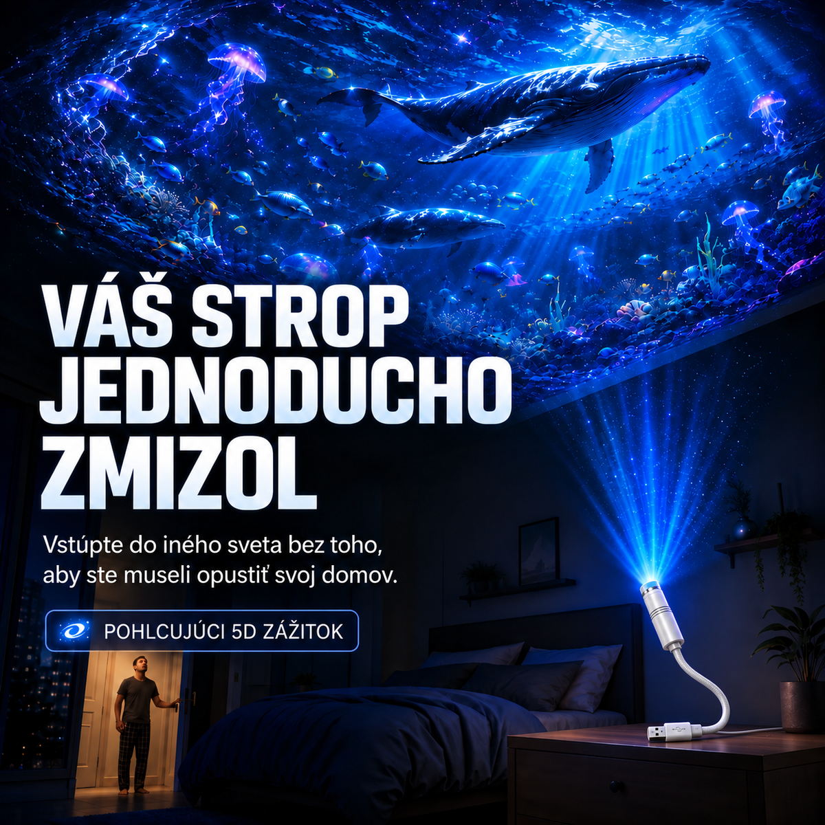 BILLHOL® 2026 PRO MAX – 5D inteligentný projektor svetov 💫 Vytvorte viac ako 100 pohlcujúcich svetov s Bluetooth ovládaním a vstavanými zvukovými efektmi.