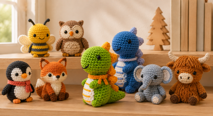 BILLHOL® Easy Crochet Dinosaur Kit for Beginners 🦖 – Make Your First Little Dino