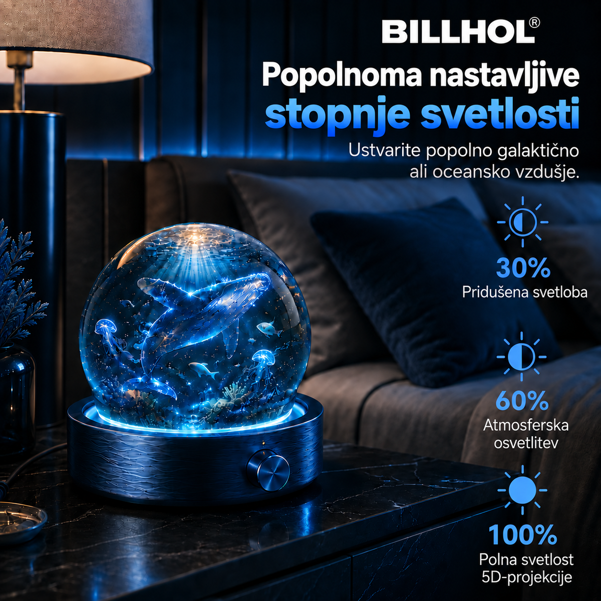 BILLHOL®🪐🌈  2026 PRO MAX 5D – pametni projektor več kot 100 osupljivih svetov z Bluetooth upravljanjem in zvočnimi učinki