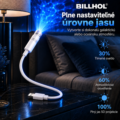 BILLHOL® 2026 PRO MAX – 5D inteligentný projektor svetov 💫 Vytvorte viac ako 100 pohlcujúcich svetov s Bluetooth ovládaním a vstavanými zvukovými efektmi.