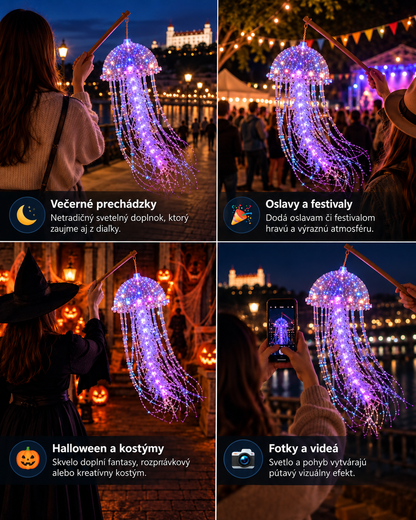 BILLHOL® Svietiaca medúza ✨ – Magický svetelný efekt po zotmení