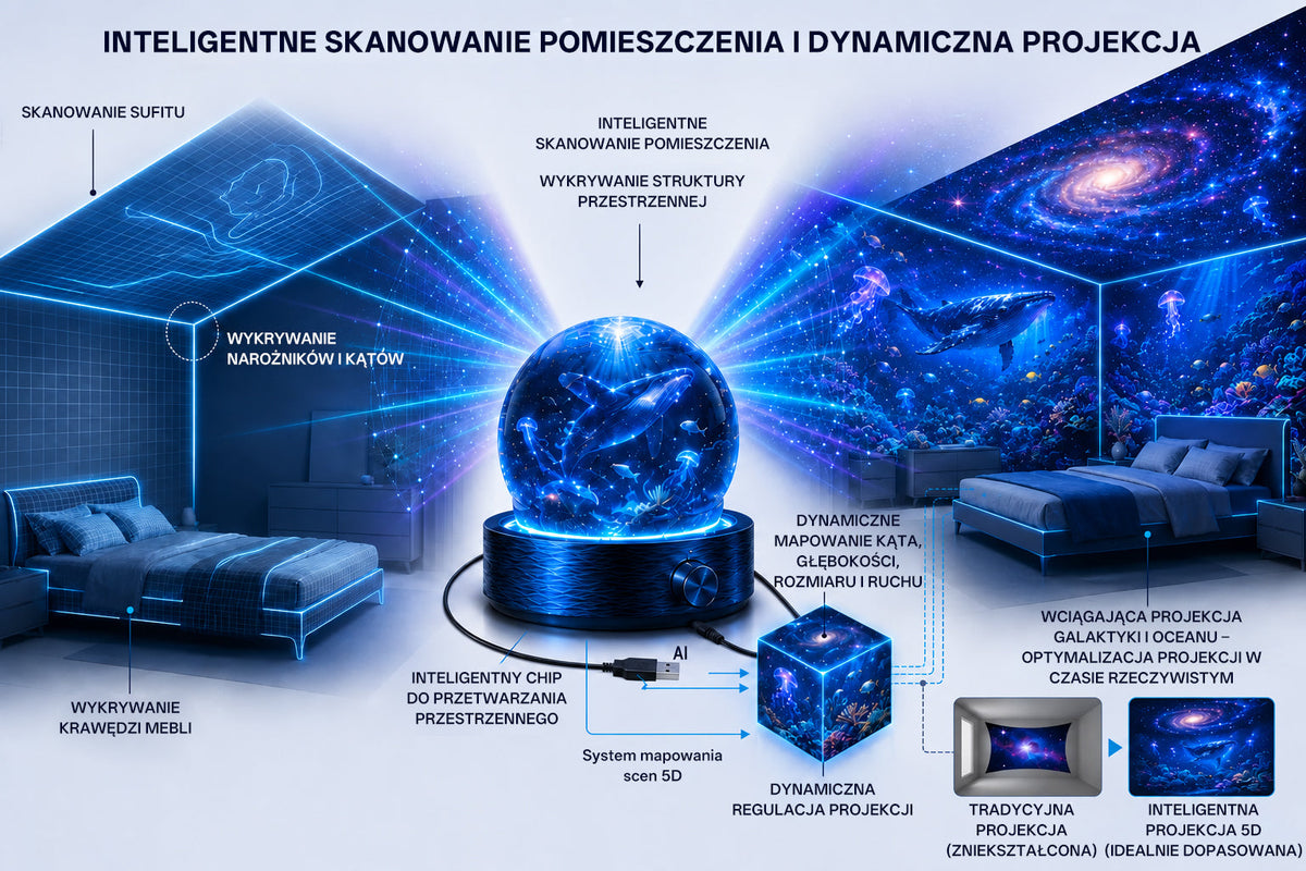 BVJ®✈️❤️2026 PRO MAX 5D – inteligentny projektor niezwykłych światów Odkrywaj ponad 100 zachwycających światów, sterując urządzeniem przez Bluetooth i korzystając z efektów dźwiękowych.