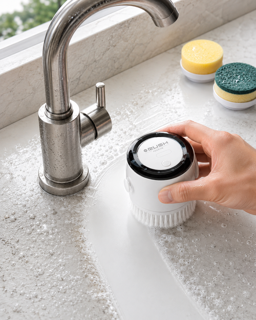 BILLHOL® Cordless Detail Cleaning Brush – Compact 3-Head Electric Scrubber