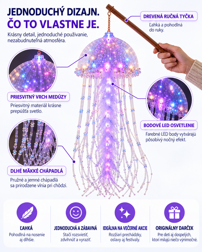 BILLHOL® Svietiaca medúza ✨ – Magický svetelný efekt po zotmení