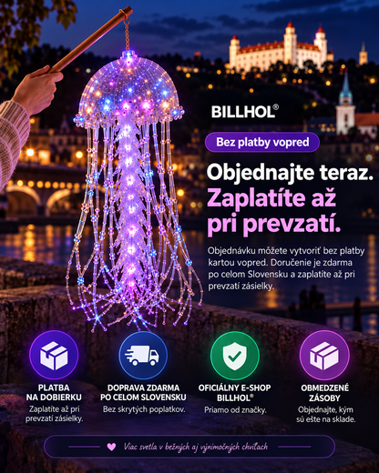 BILLHOL® Svietiaca medúza ✨ – Magický svetelný efekt po zotmení