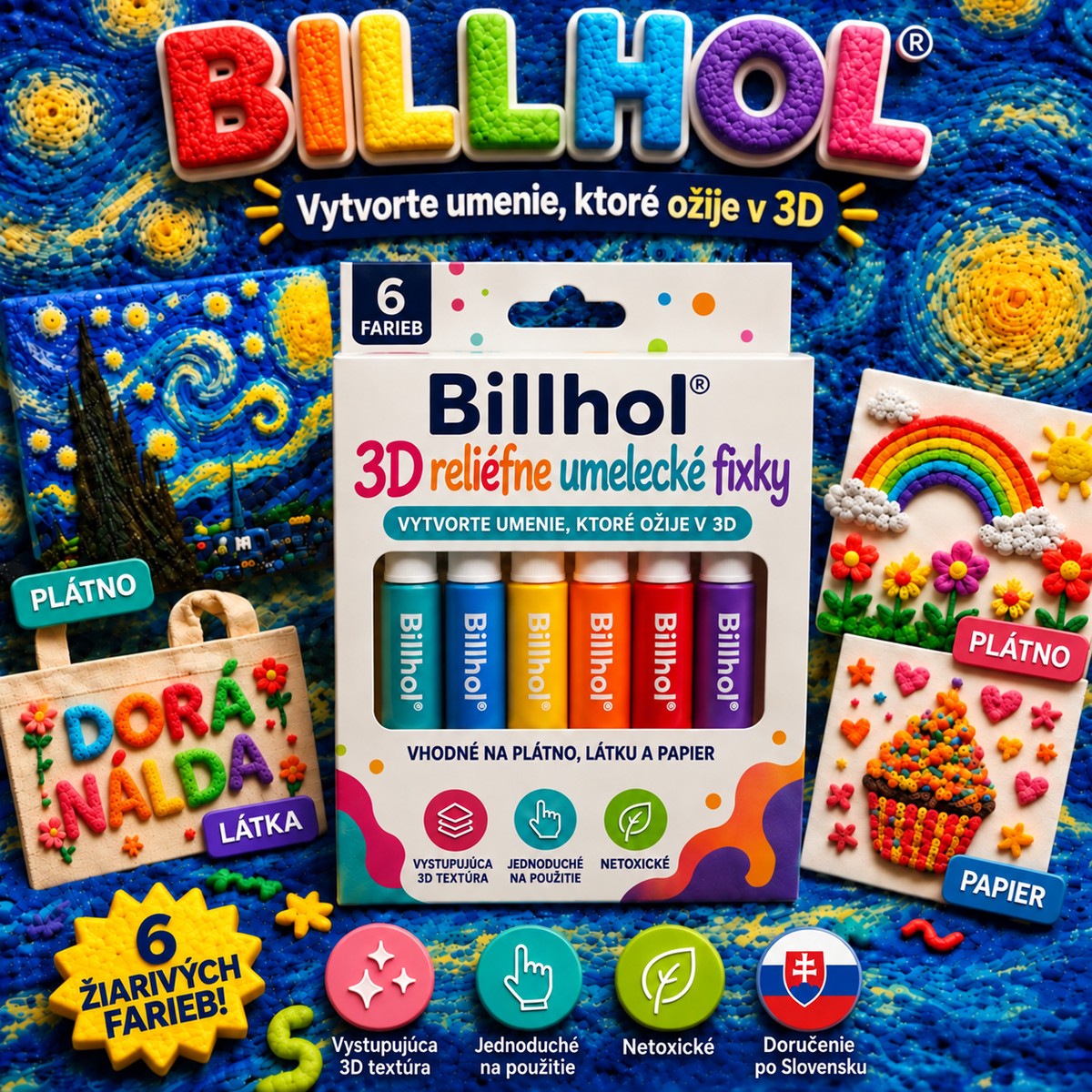 BILLHOL®  🖼️3D reliéfne pero – Premeňte obyčajné kresby na farebné 3D diela