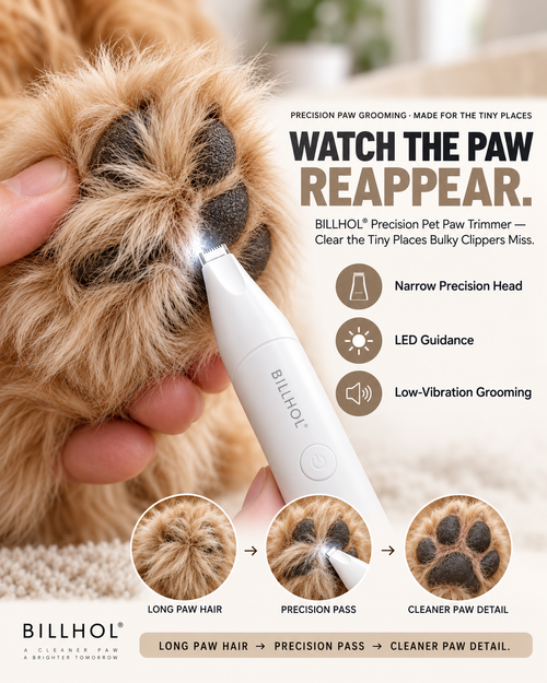 BILLHOL® Precision Paw Trimmer — Clear the Fur. Reveal the Paw.
