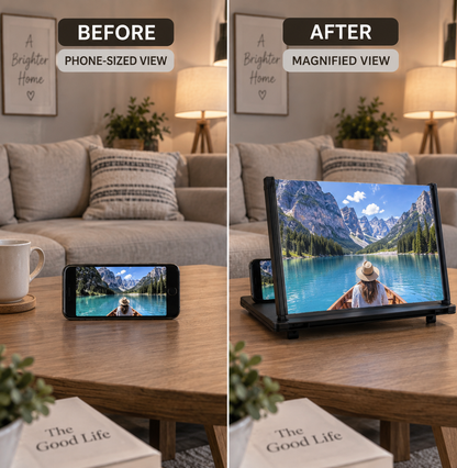 BILLHOL® 12-Inch Fold-Out Phone Screen Magnifier 📱– A Bigger View in Seconds