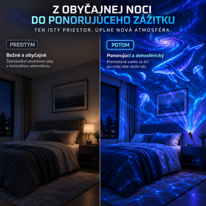 BILLHOL®✨  POHLCUJÚCI GALAKTICKÝ PROJEKTOR — 4 SVETY · GALAXIA · OCEÁN · DINOSAURY · POLÁRNA ŽIARA
