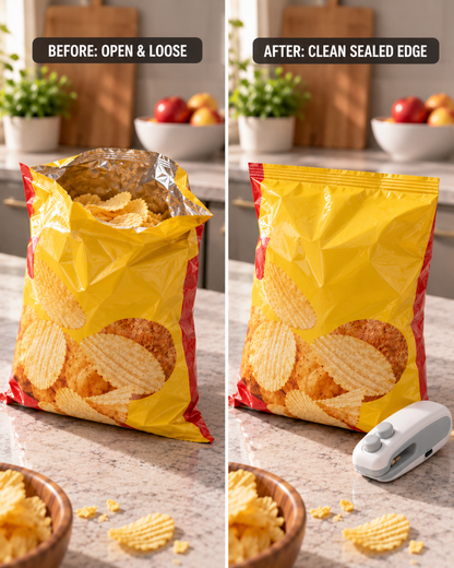 BILLHOL® Mini Bag Sealer – Reseal Open Snack Bags in Seconds