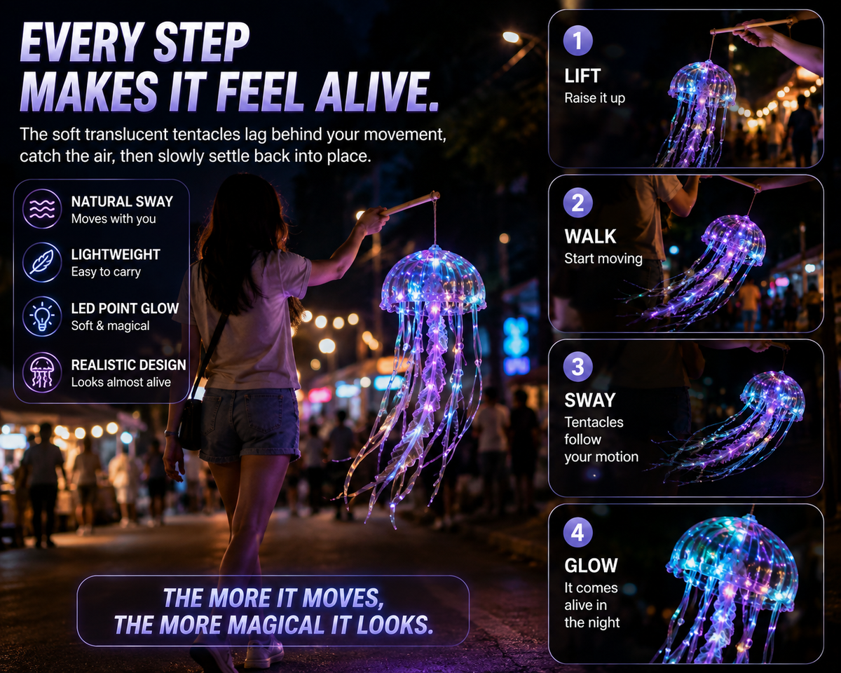 BILLHOL® Glow Jellyfish Lantern ✨ – Carry a Little Ocean After Dark