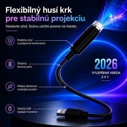 BILLHOL®✨  POHLCUJÚCI GALAKTICKÝ PROJEKTOR — 4 SVETY · GALAXIA · OCEÁN · DINOSAURY · POLÁRNA ŽIARA