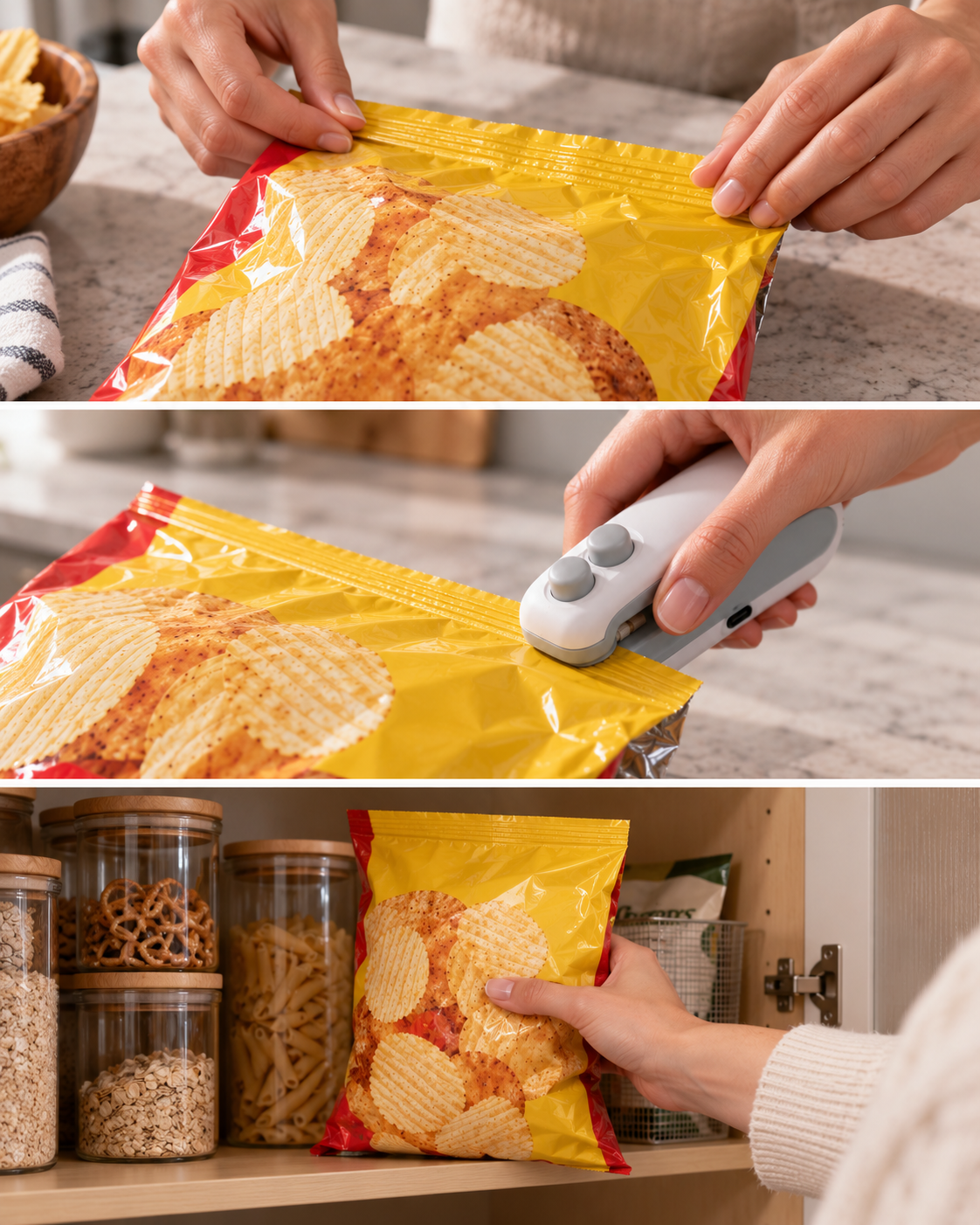 BILLHOL® Mini Bag Sealer – Reseal Open Snack Bags in Seconds