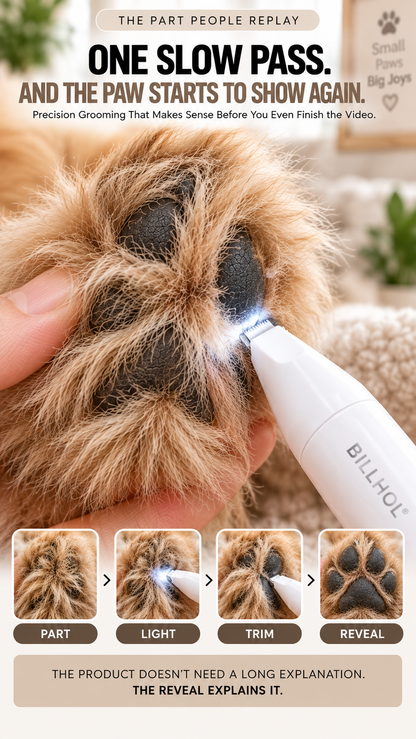 BILLHOL® Precision Paw Trimmer — Clear the Fur. Reveal the Paw.