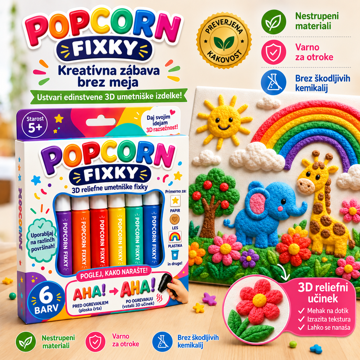 BILLHOL® 🎨 🧸 3D reliefno pisalo – Spremenite običajne risbe v barvite 3D umetnine