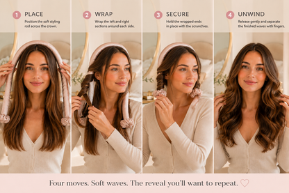 BILLHOL® Heatless Curling Set – Wrap, Unwind & Reveal Soft Waves