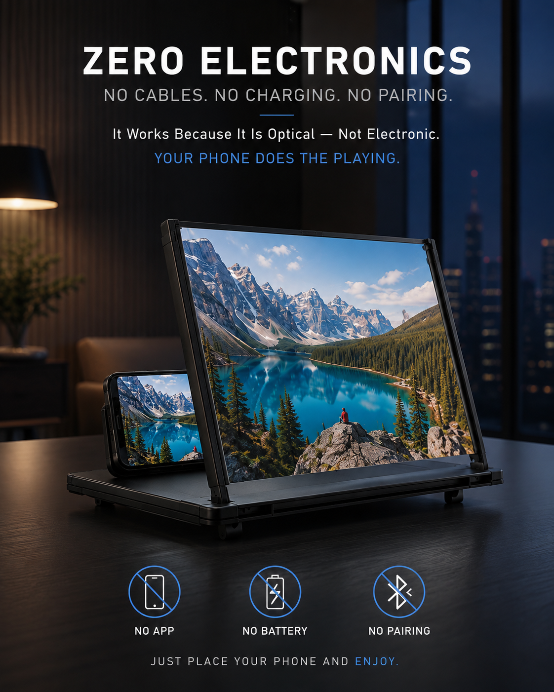 BILLHOL® 12-Inch Fold-Out Phone Screen Magnifier 📱– A Bigger View in Seconds