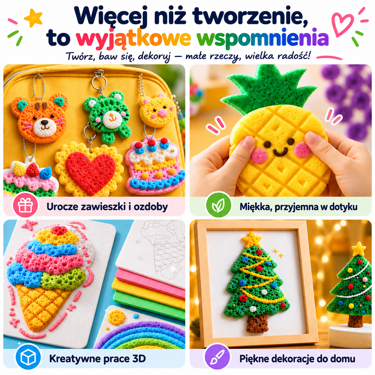 BILLHOL® 🫧 Pisaki 3D z efektem wypukłym – Zamień zwykłe rysunki w kolorowe dzieła 3D