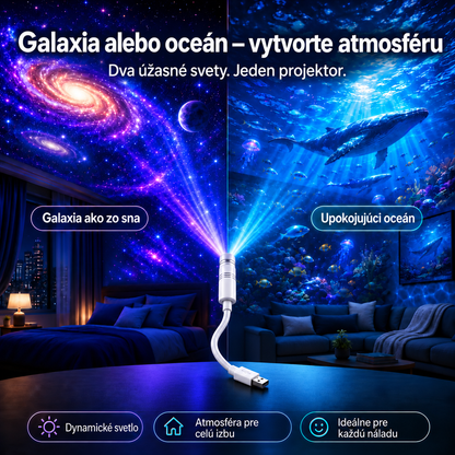 BILLHOL® 2026 PRO MAX – 5D inteligentný projektor svetov 💫 Vytvorte viac ako 100 pohlcujúcich svetov s Bluetooth ovládaním a vstavanými zvukovými efektmi.