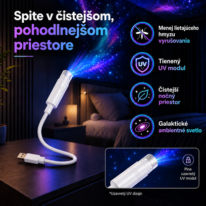 BILLHOL®  ❤️POHLCUJÚCI GALAKTICKÝ PROJEKTOR — 4 SVETY · GALAXIA · OCEÁN · DINOSAURY · POLÁRNA ŽIARA