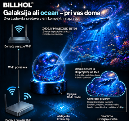 BILLHOL®🪐🌈  2026 PRO MAX 5D – pametni projektor več kot 100 osupljivih svetov z Bluetooth upravljanjem in zvočnimi učinki