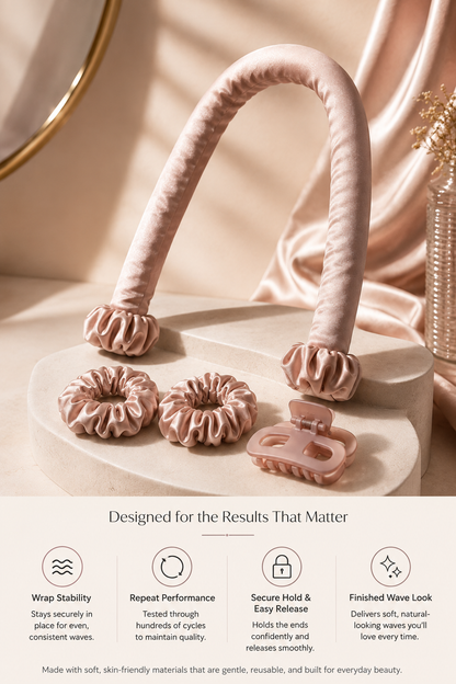 BILLHOL® Heatless Curling Set – Wrap, Unwind & Reveal Soft Waves