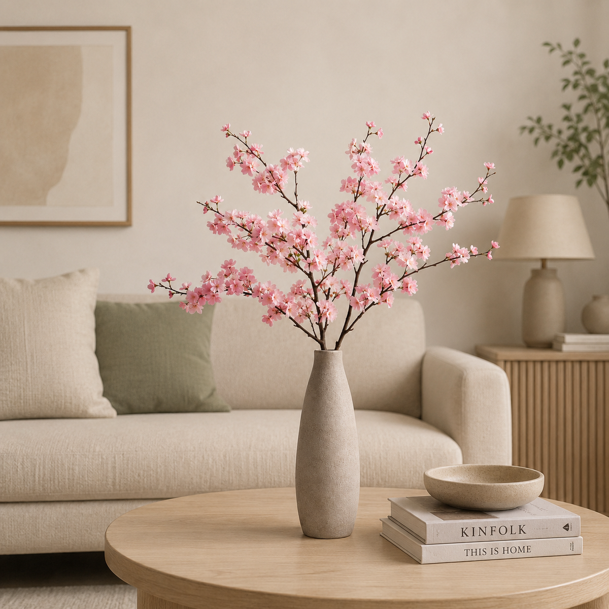 Premium Artificial Pink Cherry Blossom Branches