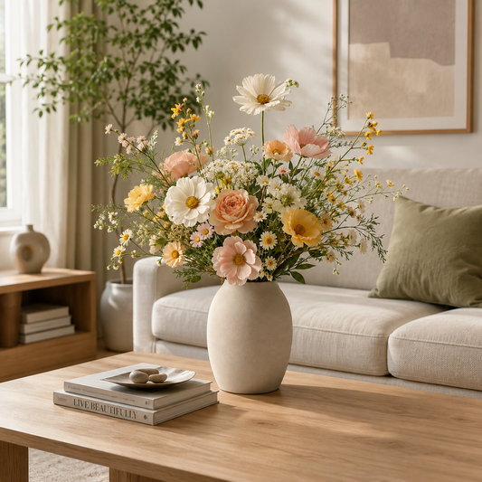 Artificial Spring Mixed Wildflower Bouquet