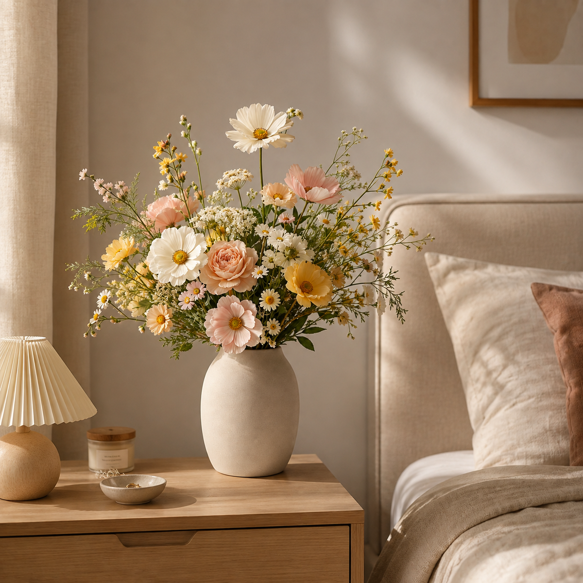 Artificial Spring Mixed Wildflower Bouquet