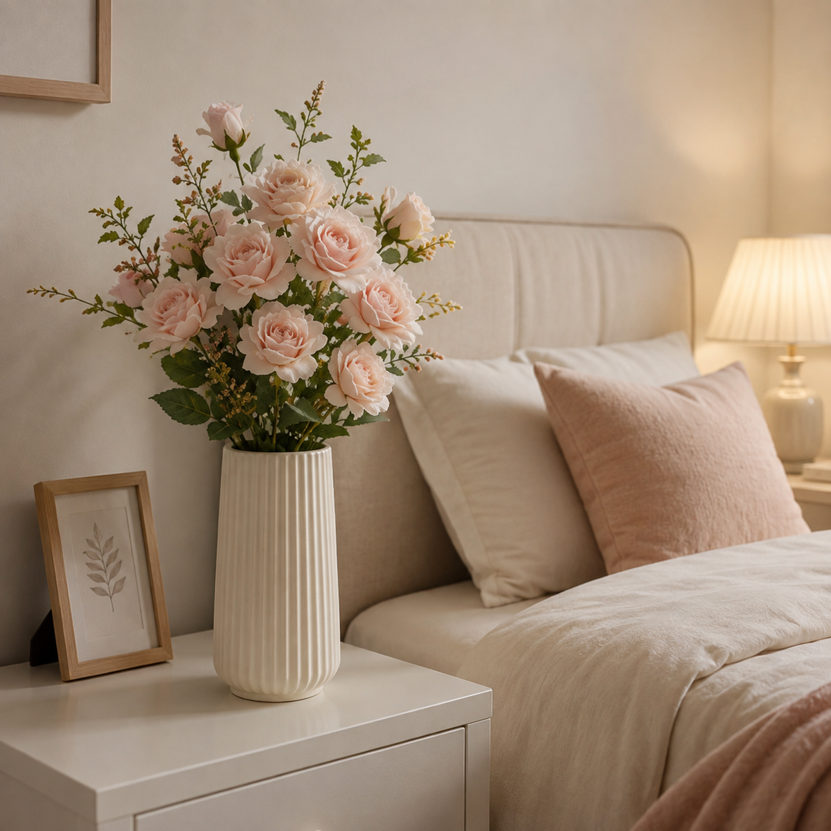 Premium Artificial Light Pink Rose Bouquet
