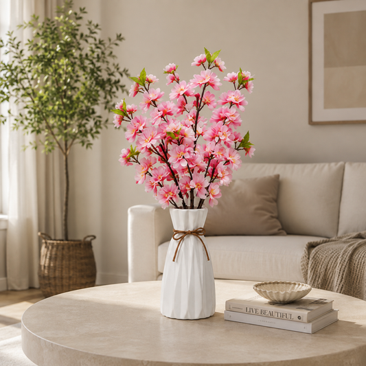 Artificial Pink Peach Blossom Branches