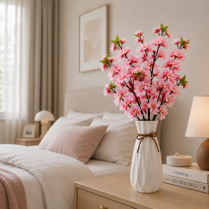 Artificial Pink Peach Blossom Branches